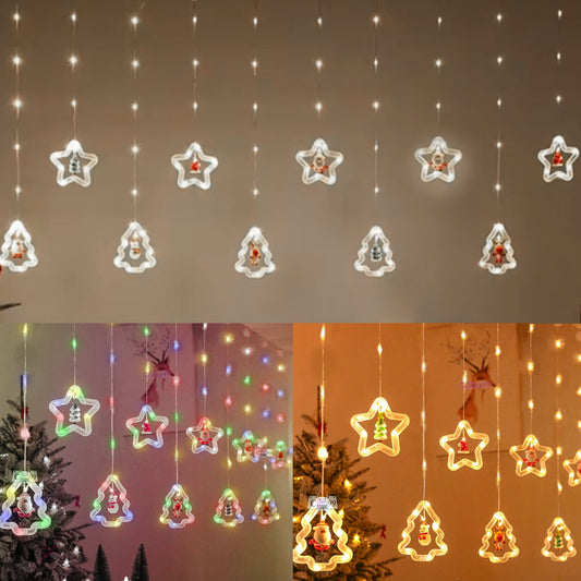 Luces Navideñas: Estrella Y Arbol Figuras