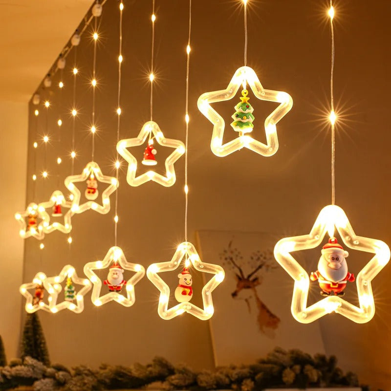 Luces Navideñas: Estrella Y Arbol Figuras