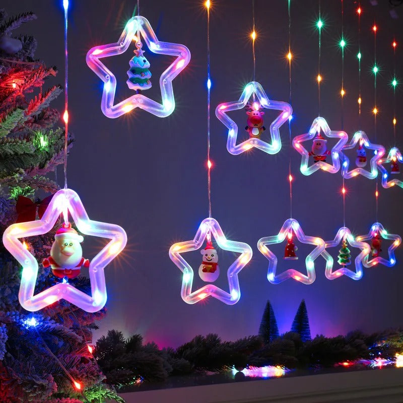 Luces Navideñas: Estrella Y Arbol Figuras